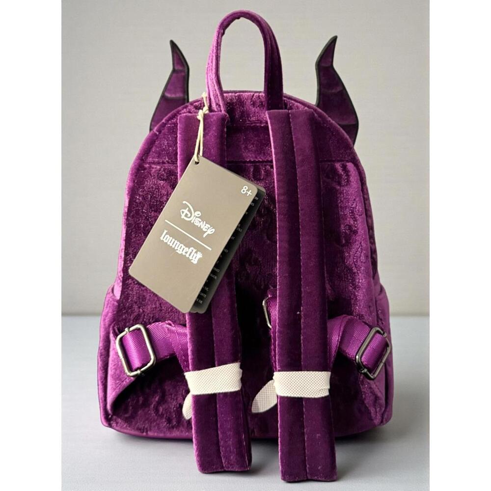 Loungefly Disney Maleficent Mini Backpack – Velvet Purple Villain Cosplay - NWT - Picture 5 of 5